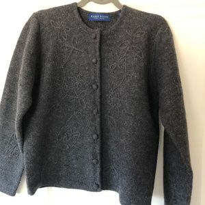 Wool sweater cardigan
